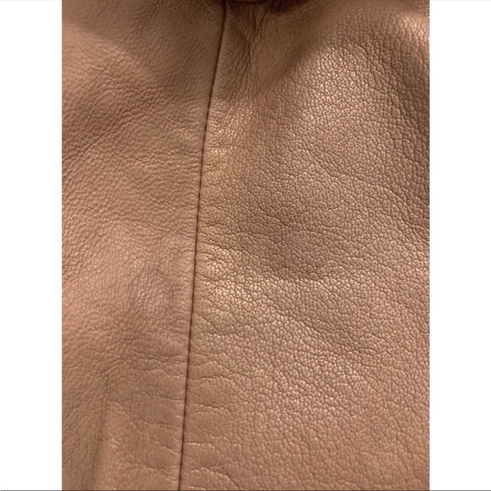 All Saints Dalby Pink or Mauve Leather Jacket - Picture 3 of 9